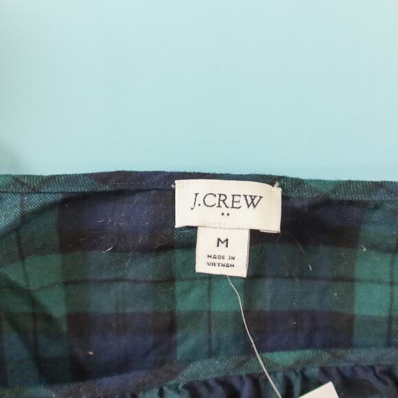 NEW J Crew Plaid Ruffle Shoulder Long Sleeve Peasant Blouse Size Medium - Picture 3 of 9